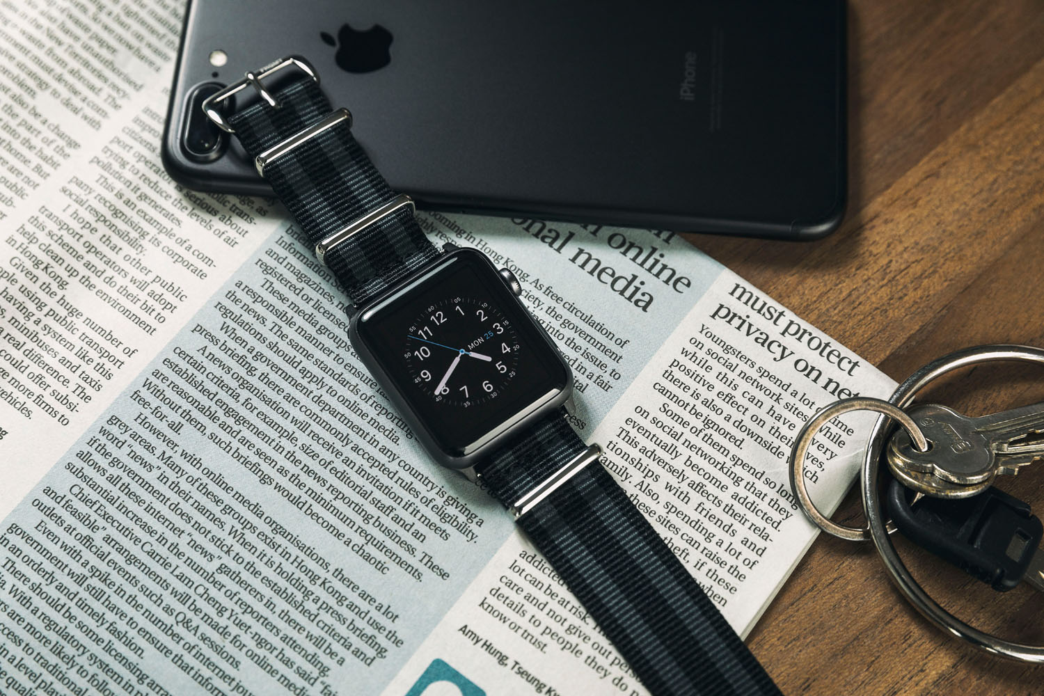 FRAGMENT DESIGN NATO Type Apple Watch Strap | HBX - Globally 
