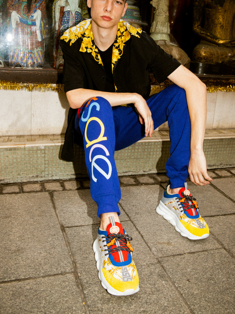 Styled: VERSACE Chain Reaction Sneaker | HBX - Globally Curated Fashion ...