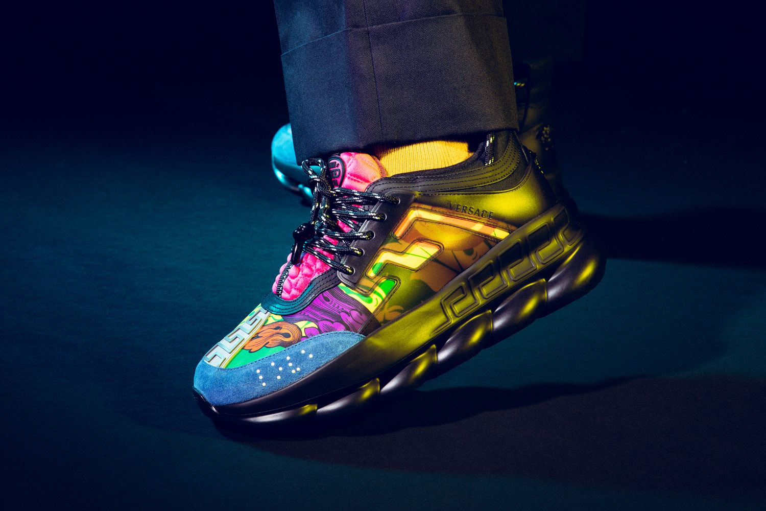 Styled: VERSACE Chain Reaction Sneaker  HBX - Globally Curated Fashion and  Lifestyle by Hypebeast