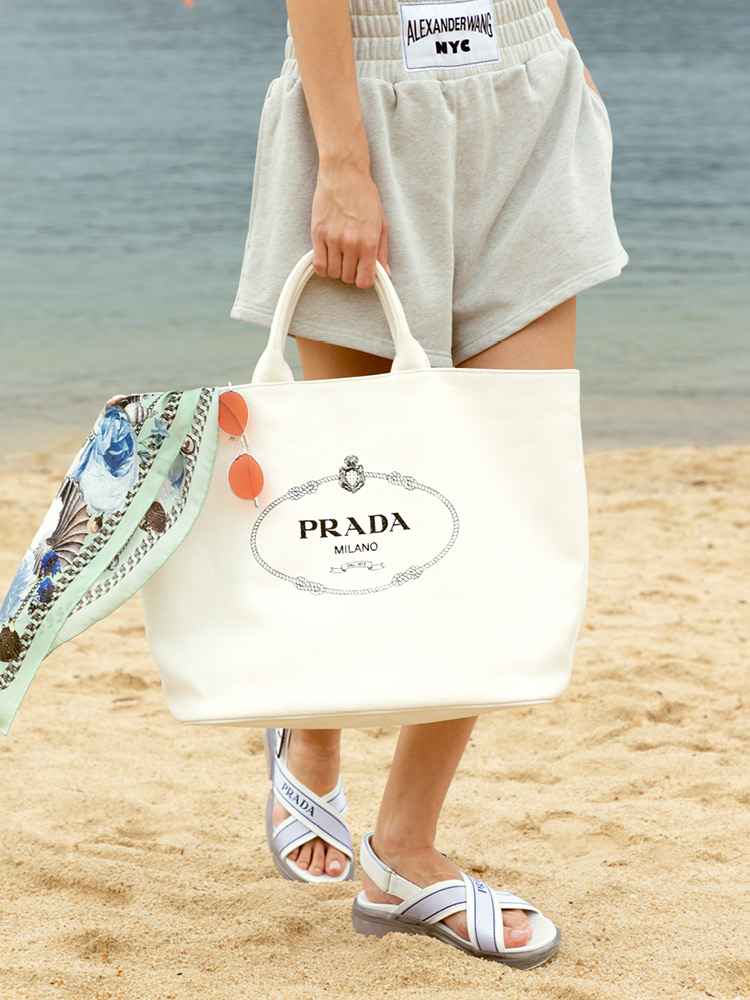 Prada - Oversized Canvas Tote Bag  HBX - Globally Curated Fashion