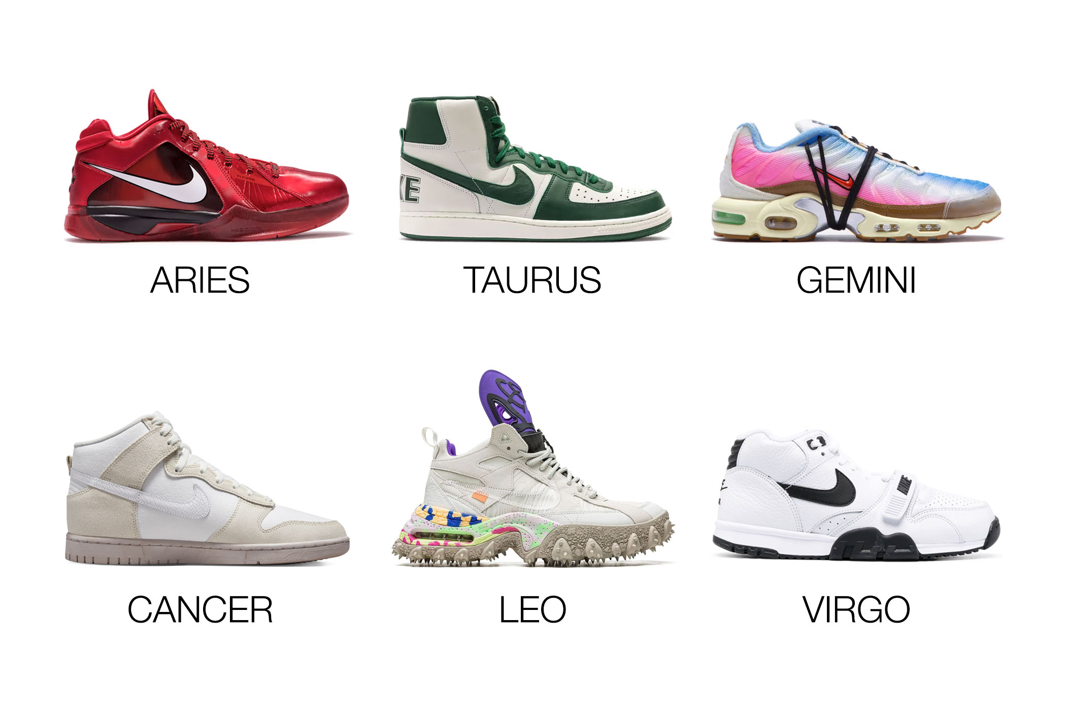 Sneakers You Should Wear Your Zodiac Sign | HBX - Globally Curated Fashion and Lifestyle by Hypebeast